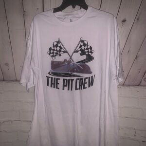 American Apparel White 'The Pit Crew' Short Sleeve Tee